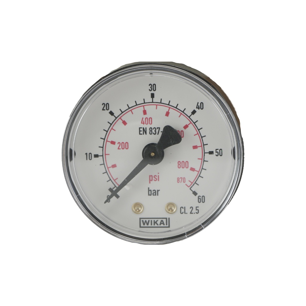 0..60 Bar (0..870 psi) Druck Manometer hinten Kunststoff / Messing 50 mm Klasse 2.5