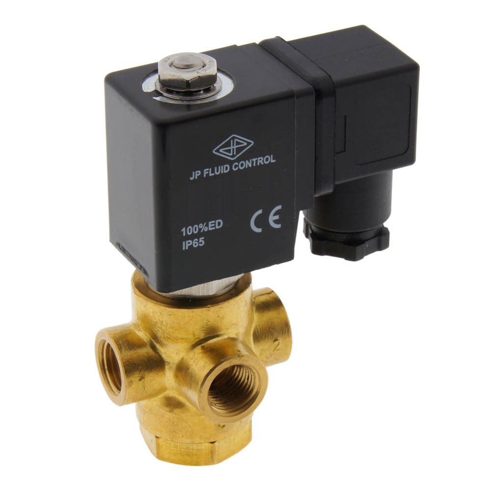 Solenoid Valve TP-D 1/4'' Brass FKM 0 bar (without coil)