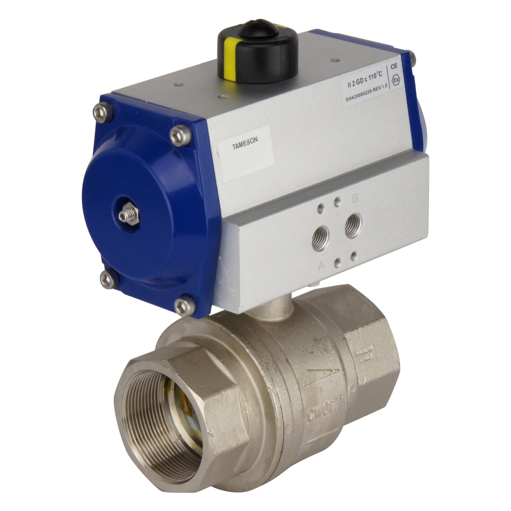 G3'' 2-Way Brass Pneumatic Ball Valve Double Acting - BL2BA