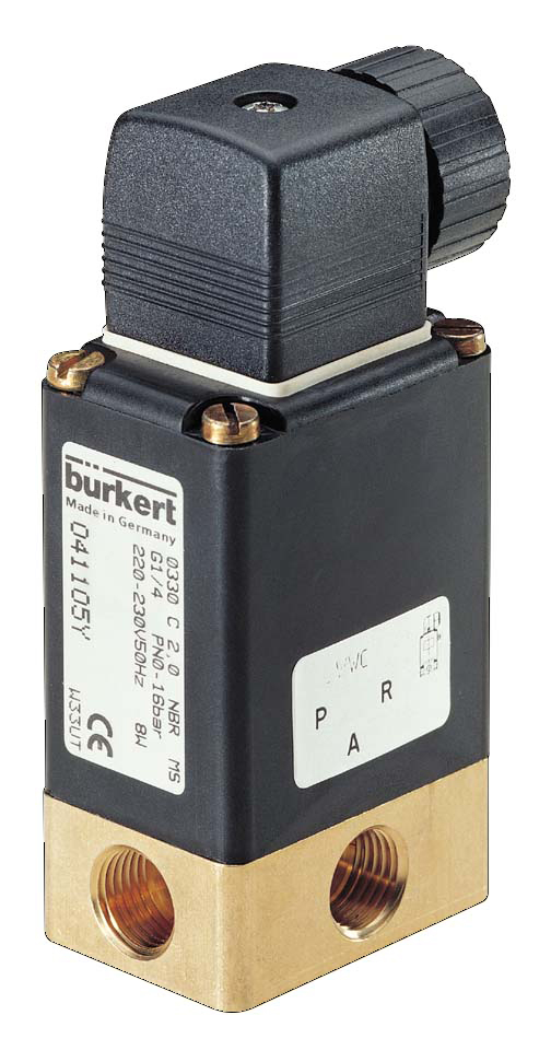 Solenoid Valve 3/2 NC G1/4'' Brass NBR -1-1bar/-15-15psi 24VDC 0330 19059