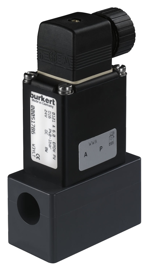 Válvula Solenoide 3/2 Vías G3/8'' Mezclar Plástico EPDM 0-0.5bar/7psi 24VDC 0121 48673