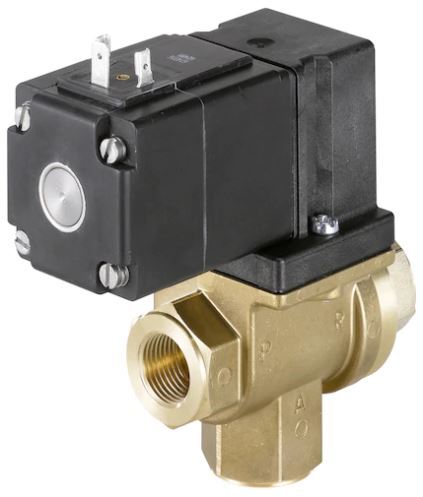 Válvula Solenoide 3/2 Vías G3/8'' Mezclar Latón FKM 0-0.6bar/9psi 24VAC/DC 0131 63708