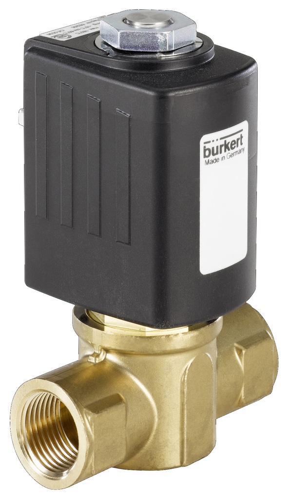 Válvula Solenoide G1/4'' NC Latón FKM 0-30bar/435psi 24VDC Oxígeno Libre De Grasa/Aceite 6027 186508