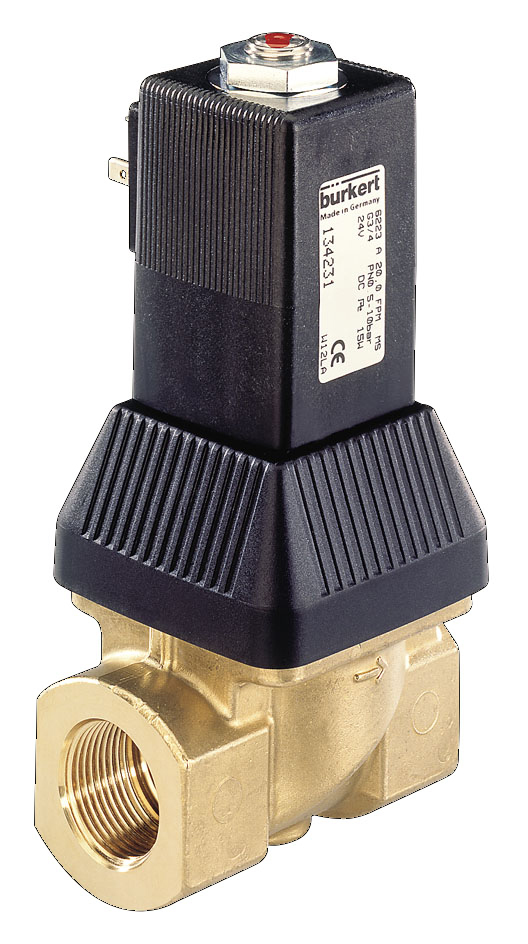 Solenoid Valve G3/4'' NC Brass FKM 0.5-10bar/7-145psi 24VDC Oxygen Fat/Oil Free 6223 234455