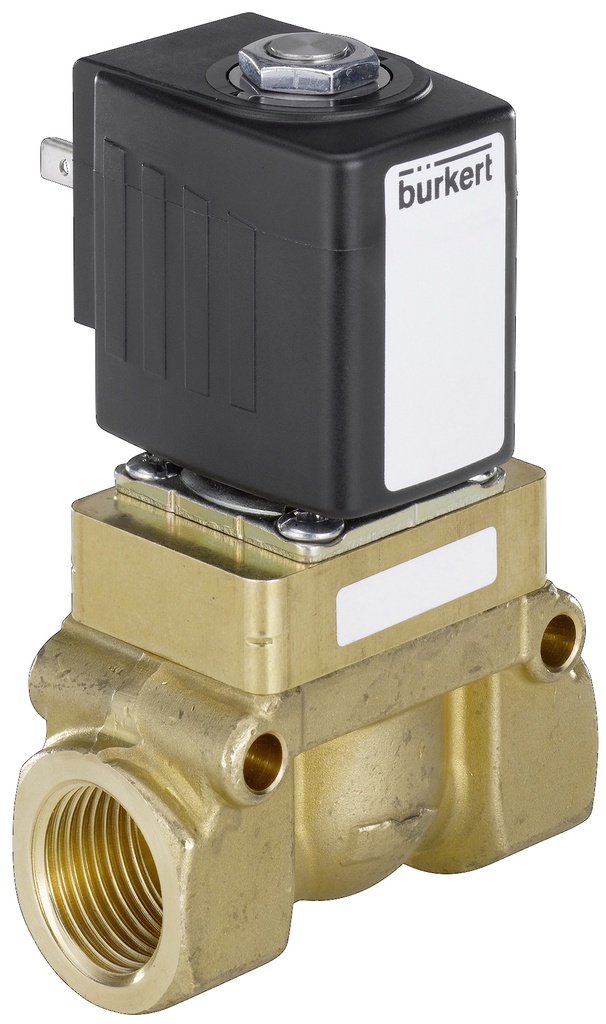 Solenoid Valve G1'' NC Brass PTFE 1-25bar/15-363psi 24VDC Oxygen Fat/Oil Free 5404 210892