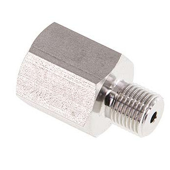 G1/2'' (M) x G1/4'' (F) RVS Adapter voor Manometer