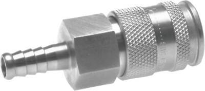 Nickel-plated Brass DN 10 Air Coupling Socket 13 mm Hose Pillar