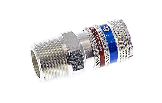 Steel/brass DN 10.4 Safety Air Coupling Socket R 3/4 inch Male