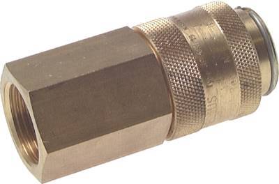 Brass DN 19 Air Coupling Socket G 3/4 inch Female Double Shut-Off