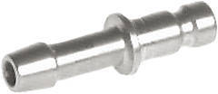 Nickel-plated Brass DN 2.7 (Micro) Air Coupling Plug 3 mm Hose Pillar Double Shut-Off