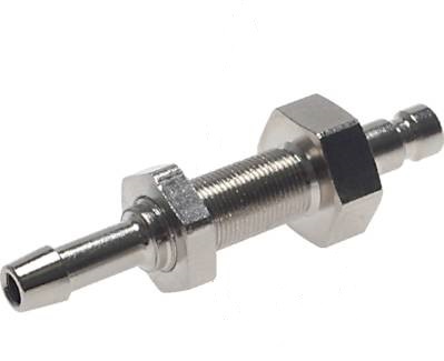 Laiton nickelé DN 2.7 (Micro) Coupleur pneumatique Bouchon 4 mm Colonne de tuyau Bulkhead