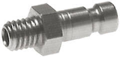 RVS 316L DN 2.7 (Micro) Luchtkoppeling Insteeknippel G 1/8 inch Buitendraad Double Shut-Off