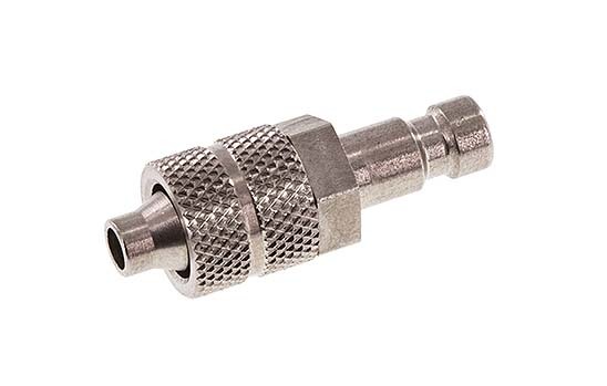 Stainless steel DN 2.7 (Micro) Air Coupling Plug 4x6 mm Union Nut