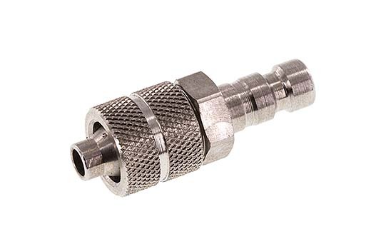 Stainless Steel 316L DN 2.7 (Micro) Air Coupling Plug 4x6 mm Union Nut