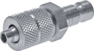 RVS 316L DN 2.7 (Micro) Luchtkoppeling Insteeknippel 3x4.3 mm Push-On Double Shut-Off