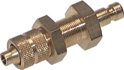 Laiton DN 2.7 (Micro) Coupleur d'air Bouchon 3x4.3 mm écrou-union Bulkhead