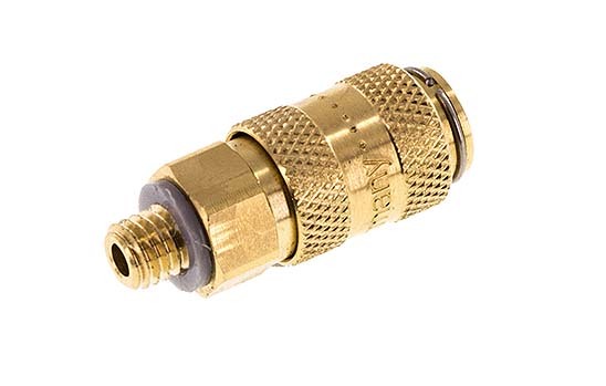 Brass DN 2.7 (Micro) Air Coupling Socket M5 Male