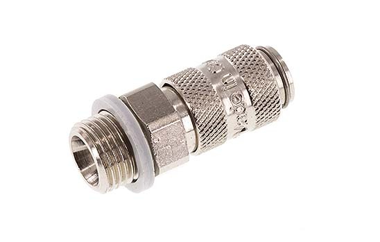 Nickel-plated Brass DN 2.7 (Micro) Air Coupling Socket G 1/8 inch Male