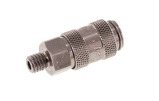 Stainless steel DN 2.7 (Micro) Air Coupling Socket M5 Male