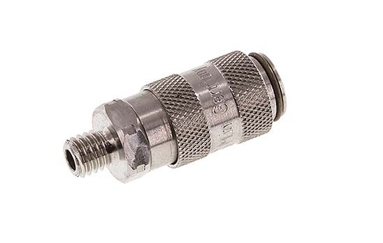 Acero inoxidable 316L DN 2,7 (Micro) Acoplamiento de aire Enchufe M5 Macho Cierre doble