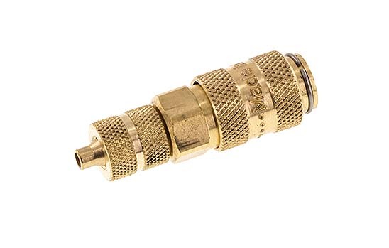 Brass DN 2.7 (Micro) Air Coupling Socket 3x4.3 mm Union Nut