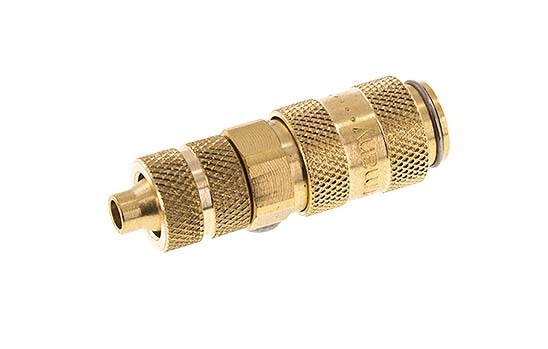 Laiton DN 2.7 (Micro) Coupleur d'air douille 4x6 mm écrou-union