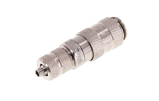 Acier inoxydable 316L DN 2.7 (Micro) Coupleur pneumatique Douille 3x4.3 mm Écrou-raccord