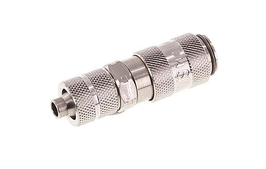 Acier inoxydable 316L DN 2.7 (Micro) Coupleur pneumatique Douille 4x6 mm Écrou-raccord
