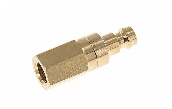 Brass DN 5 Air Coupling Plug G 1/8 inch Female Double Shut-Off