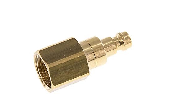 Messing DN 5 Luchtkoppeling Insteeknippel G 3/8 inch Binnendraad Double Shut-Off