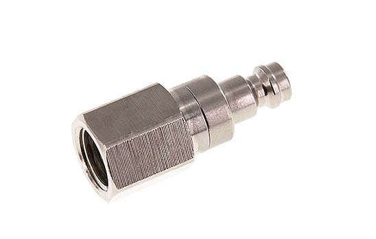 Vernikkeld Messing DN 5 Luchtkoppeling Insteeknippel G 1/4 inch Binnendraad Double Shut-Off