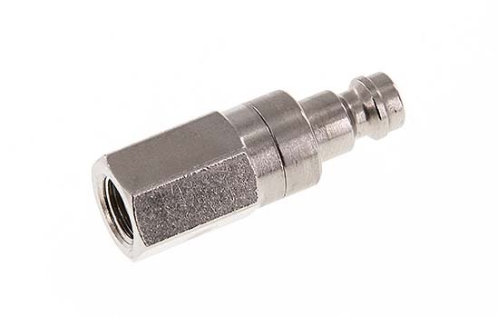 Nickel-plated Brass DN 5 Air Coupling Plug G 1/8 inch Female Double Shut-Off