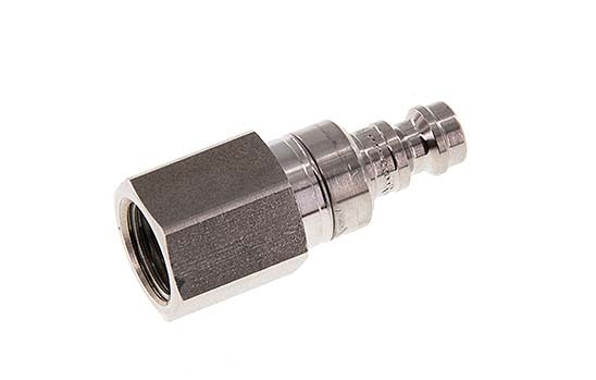 Stainless Steel 316L DN 5 Air Coupling Plug G 1/4 inch Female Double Shut-Off