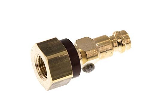 Brass DN 5 Brown-Coded Air Coupling Plug G 1/8 inch Female