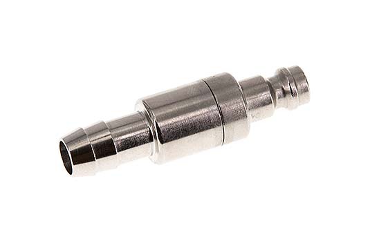 Nickel-plated Brass DN 5 Air Coupling Plug 9 mm Hose Pillar Double Shut-Off