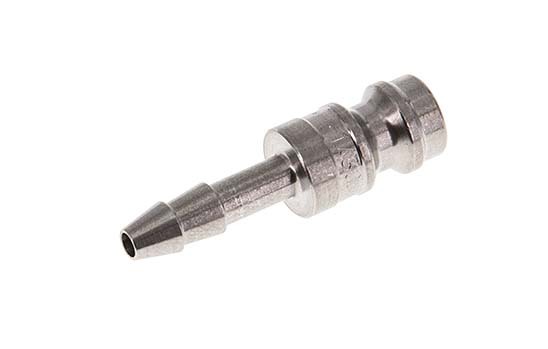 Stainless steel DN 5 Air Coupling Plug 4 mm Hose Pillar