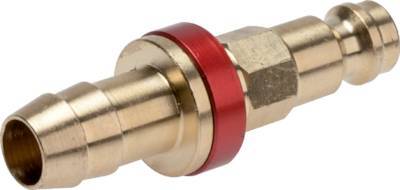 Brass DN 5 Red-Coded Air Coupling Plug 4 mm Hose Pillar