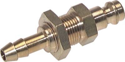 Brass DN 5 Air Coupling Plug 4 mm Hose Pillar Bulkhead