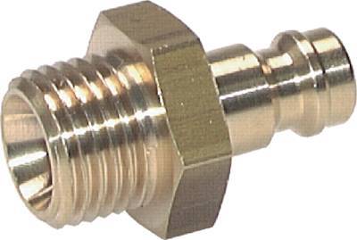 Brass DN 5 Red Air Coupling Plug G 1/4 inch Male Double Shut-Off