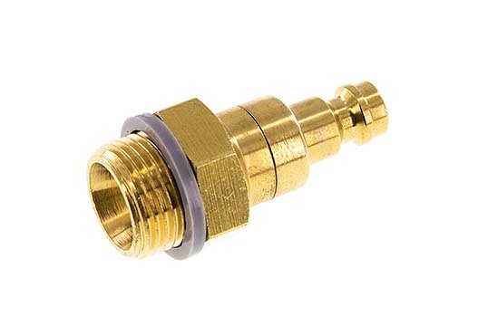 Brass DN 5 Air Coupling Plug G 3/8 inch Male Double Shut-Off