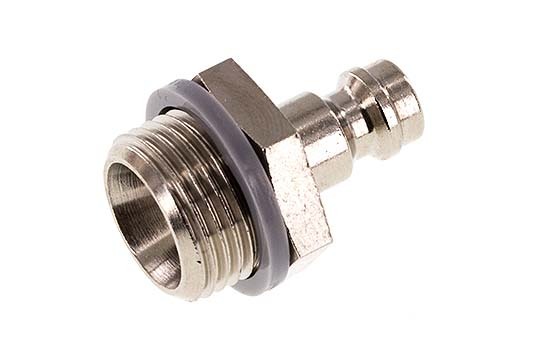 Nickel-plated Brass DN 5 Air Coupling Plug G 3/8 inch Male