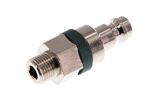 Nickel-plated Brass DN 5 Green Air Coupling Plug G 1/8 inch Male