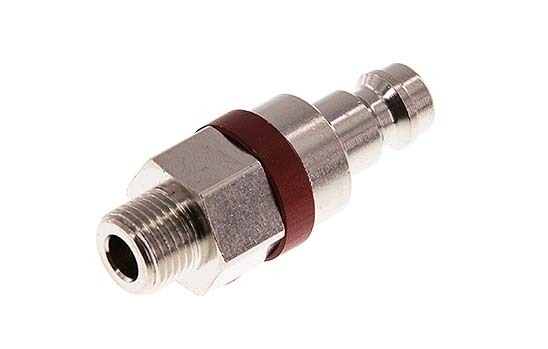 Nickel-plated Brass DN 5 Red Air Coupling Plug G 1/8 inch Male