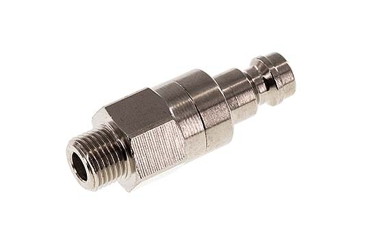 Nickel-plated Brass DN 5 Air Coupling Plug G 1/8 inch Male Double Shut-Off