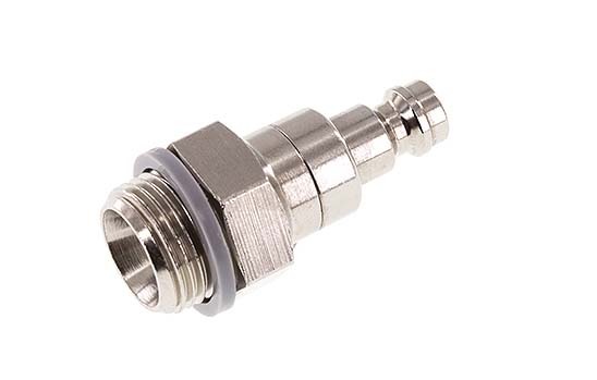 Nickel-plated Brass DN 5 Air Coupling Plug G 3/8 inch Male Double Shut-Off