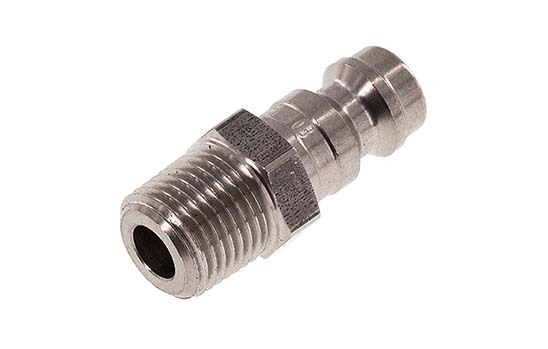 Enchufe de acoplamiento de aire DN 5 de acero inoxidable 1/8 pulgada NPT macho