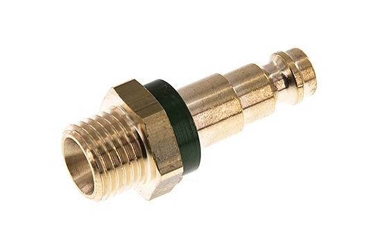 Brass DN 5 Green-Coded Air Coupling Plug G 1/4 inch Male