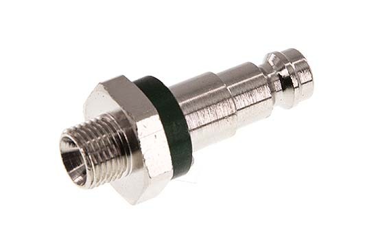 Nickel-plated Brass DN 5 Green-Coded Air Coupling Plug G 1/8 inch Male