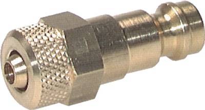 Messing DN 5 Geel Luchtkoppeling Insteeknippel 4x6 mm Push-On Double Shut-Off