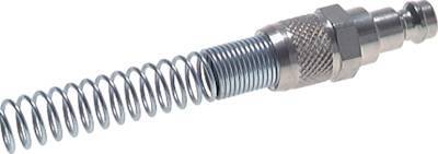 Messing DN 5 Luchtkoppeling Insteeknippel 4x6 mm Push-On Buigbescherming Double Shut-Off